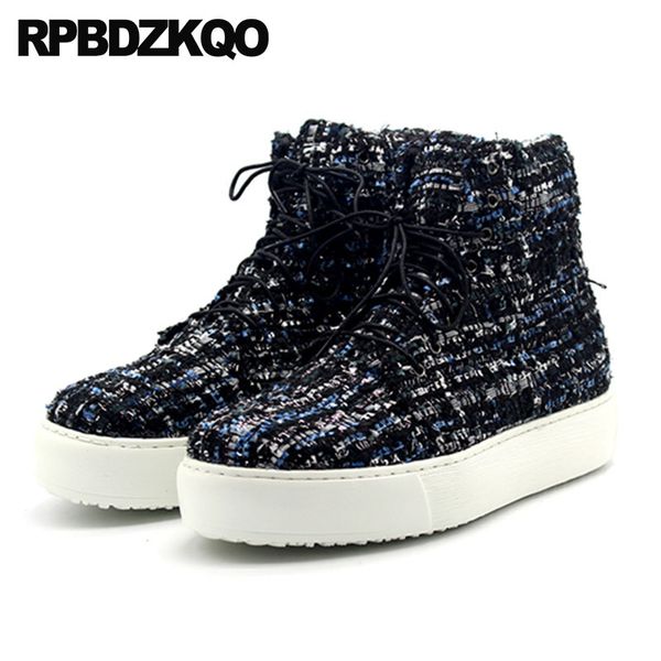 

harajuku booties boots high platform sneakers men short comfortable plus size thick soled autumn ankle shoes weaving, Black