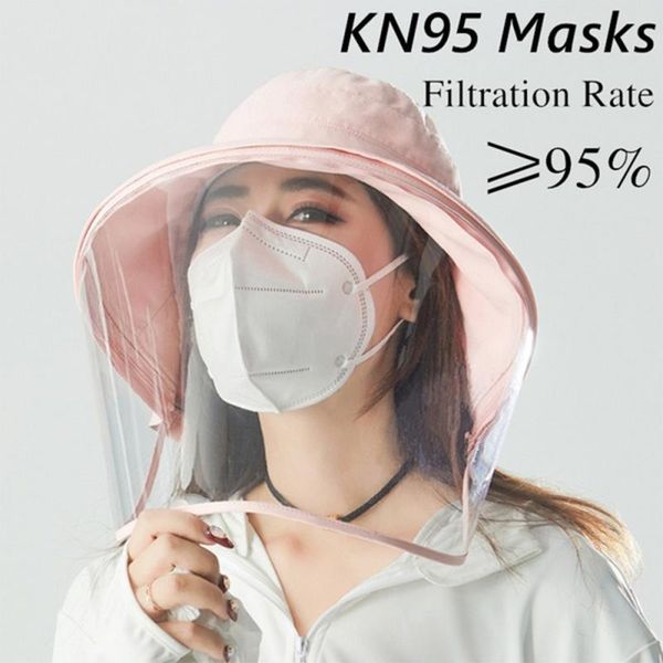

kn95 face mask half face n95 mask 95% filtration adjustable nose clip non-woven disposable face masks 1/10pcs