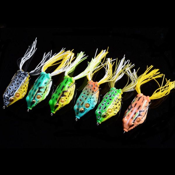 Top Quality High Simulation 3D Frog Bait Macio Borracha Isca de Pesca Iscas Enfrentar 5,5 cm / 12.5g