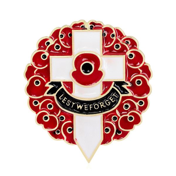 

poppy cross brooch new accessories, Gray