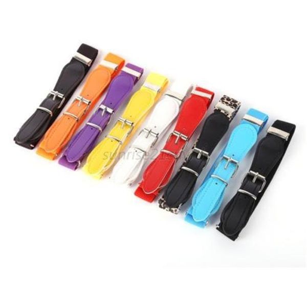 

casual children blet wide waist kids children boys girls wide elastic stretch waist belt waistband #s3, Black;brown