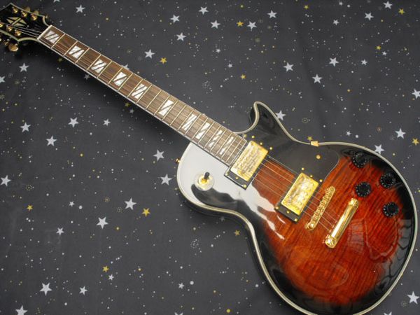 

one-piece set neck g l p custom mahogany body dull red electric guitar ing