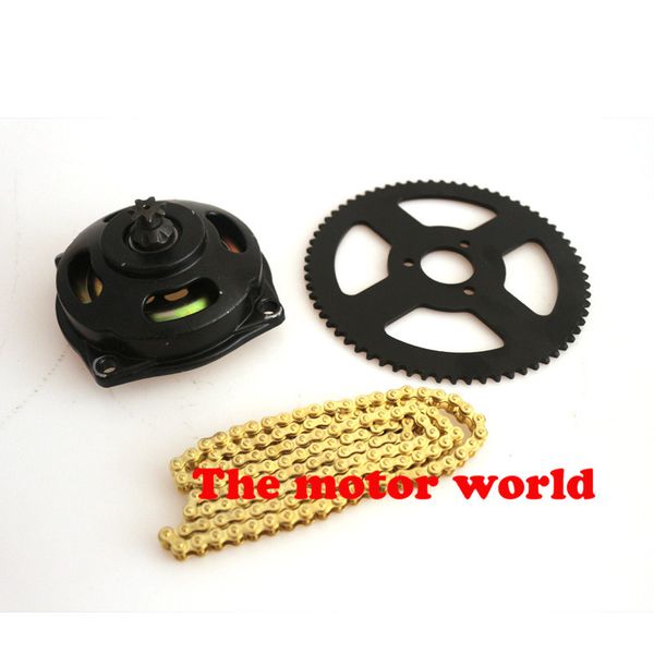 

1pc mini moto 47cc 49cc drive system gold 25h 136 links loops chain with gear box and rear sprocket fit mini moto pocket bike
