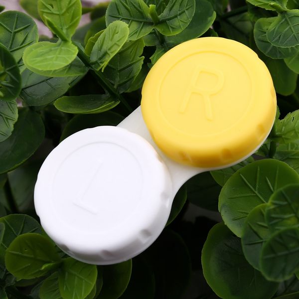 

whoesale contact lens l+r cases storage holder soaking container glasses cosmetic contact lenses box for eyes portable travel kit