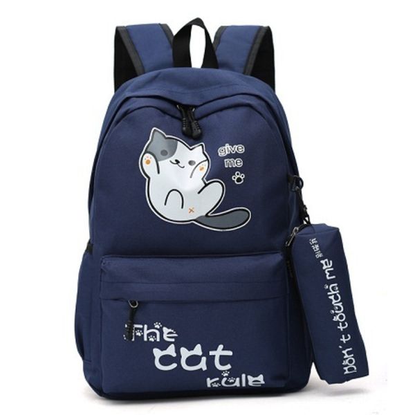

campus style cute cat backpacks students girls school bags for boys schoolbag backpack cartoon bagpack mochila feminina kids bag y200706