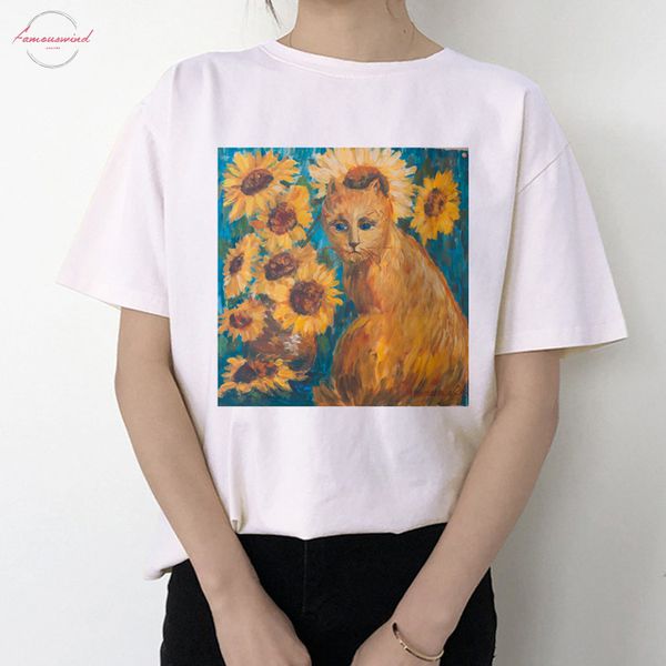 

van gogh women t shirt new fashion art print tshirt meme female clothes aesthetic t shirt funny tumblr grunge tee, White