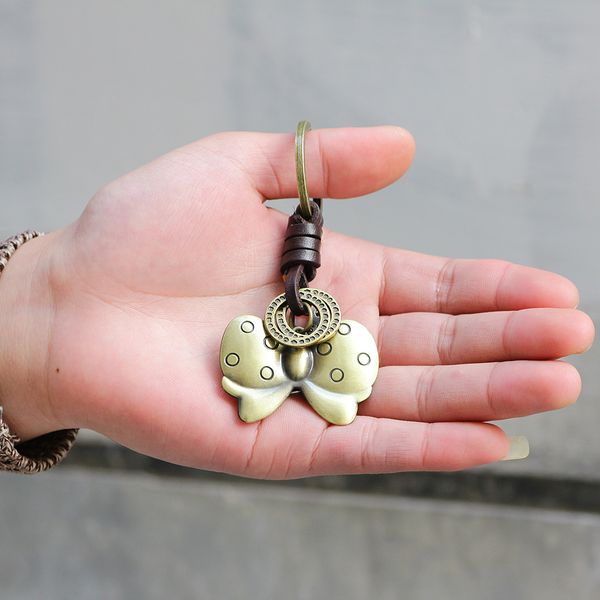 

butterfly fashion women men jewelry key chain new handbags pendant genuine leather key chain chains holder wholesale, Silver