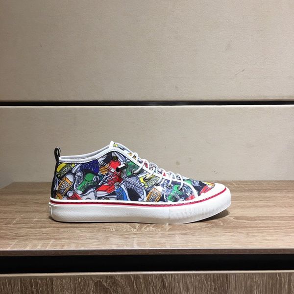

19ss flowers technical canvas b23 high sneakers in oblique mens brand b23 designer shoes women fashion sneakers, Black