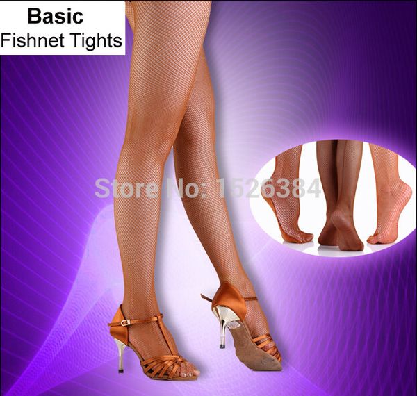 

girls women black nude caramel basic fishnet tights for latin ballroom dance soft yarn footed and toeless, Black;red
