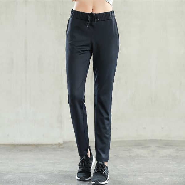 

self-cultivation motion bodybuilding pants ma'am speed do ventilation high elastic motion run yoga trousers, Black;blue