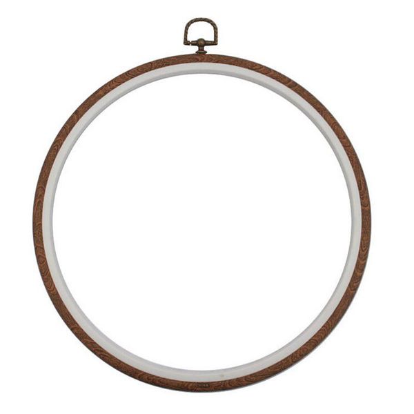 

plastic metal cross stitch sewing embroidery hoop ring separate frames hand tool, Black
