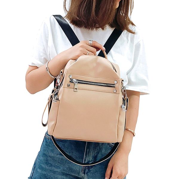 

acelure solid color women backpack female fashion new shoulder bag multi-purpose casual small backpack ladies travel bag bagpack