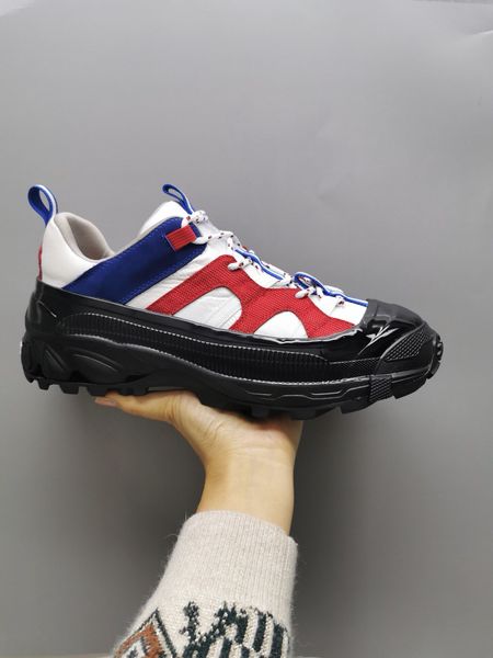 

2020 men and women sports shoes breathable wild leather casual wild non-slip wear-resistant outdoor travel shoes, Red;white