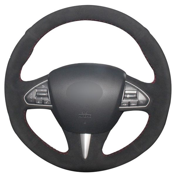 

black suede car steering wheel cover for infiniti q50 2014 2015 qx50 2015