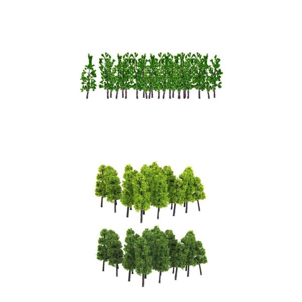

1:200 green pine trees model street train railway landscape scenery layout