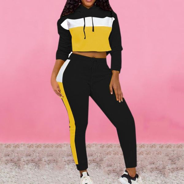 

sportswear womens 2 pieces patchwork tracksuits fitness hoodie long sleeve sweatshirt skinny bodycon pants jumpsuits gym clothes, Black;blue