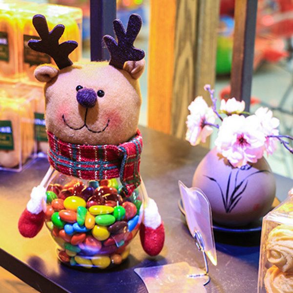

plastic christmas candy holder box xmas ornament holiday party decor decoration storage jar container bottle