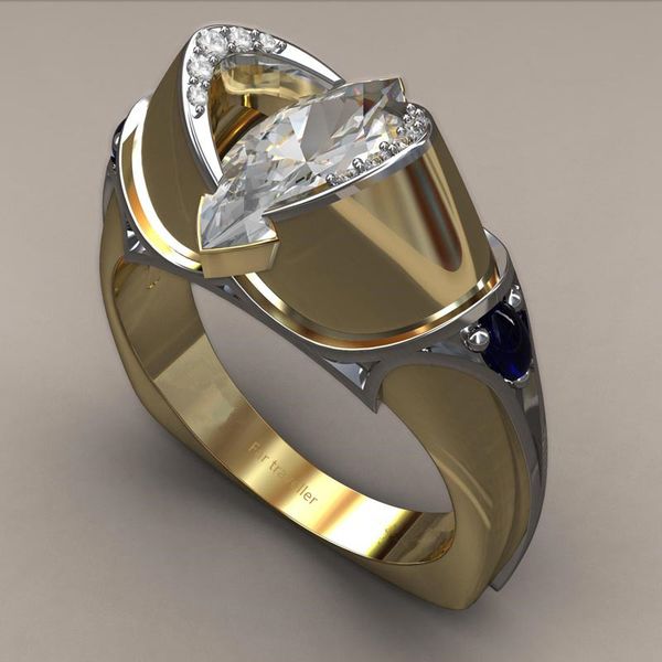 

hainon fashion unique oval shape crystal ring gold color horse eye birthstone rings for women cz engagement jewelry rings gifts, Slivery;golden