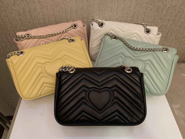 

fashion women shoulder bags classic leather heart style gold chain new women bag handbag tote bags messenger handbags