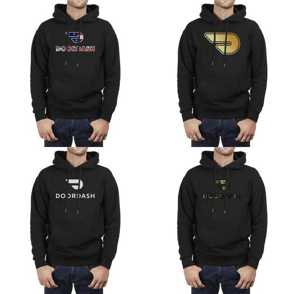 2020 Doordash 3d Effect American Flag Logo Men S Hooded