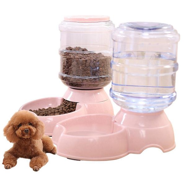 

3.8l pet automatic feeder dog cat drinking bowl for dog water drinking cat feeding large capacity dispenser pet