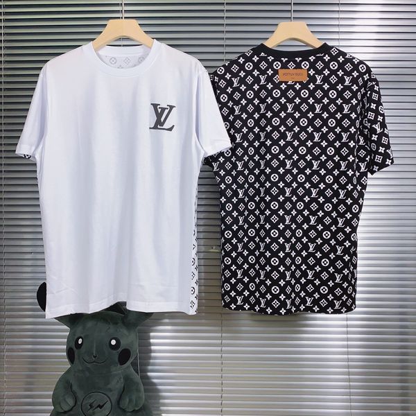 

2020ss spring and summer new high grade cotton printing short sleeve round neck panel t-shirt size: -l-xl-xxl-xxxl color: black white 14aa8, White;black
