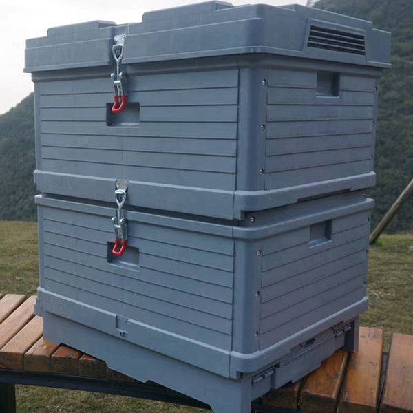 

x1 double layers insulation plastic beehive, super solid 10 frames plastic beehives with bee feeders for ing