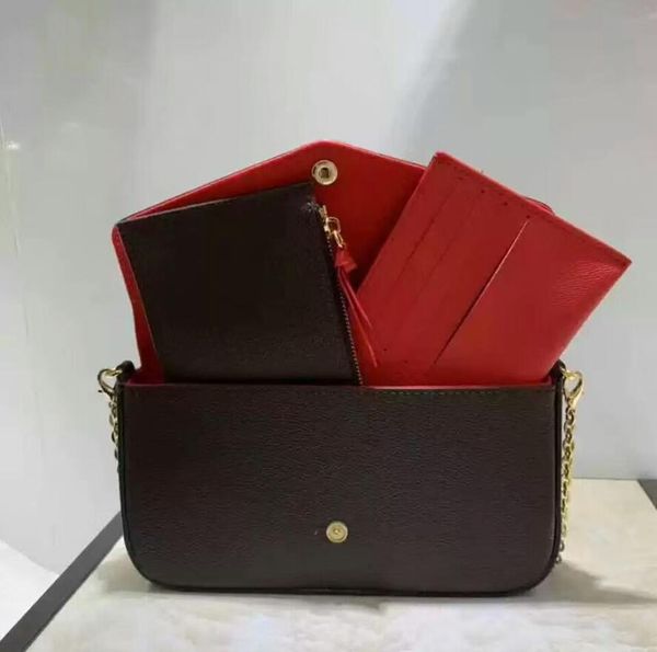 

2020 lady evening bag chain handbags elling wallet women bags crossbody bag purses 3pcs / set with box