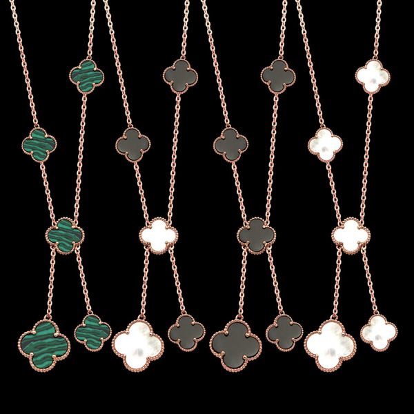 

316l титана стали клевера ожерелье для титана стали гальванического розовое золото письма женской ожерелье ювелирных изделий, Silver