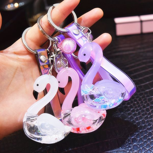 

trendy keychains cartoon swan design keychains for women charm gifts lovely key rings for kids girls keychain toys cute keys holder crafts, Silver