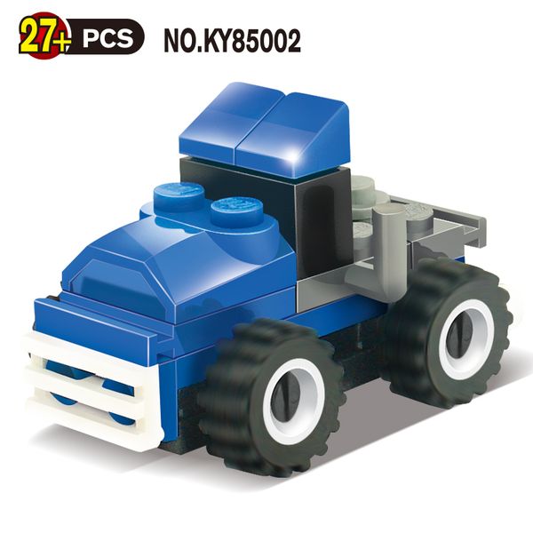 

kid toy 27+pcs mini blue racing car series block toy for child toy kid gift 02