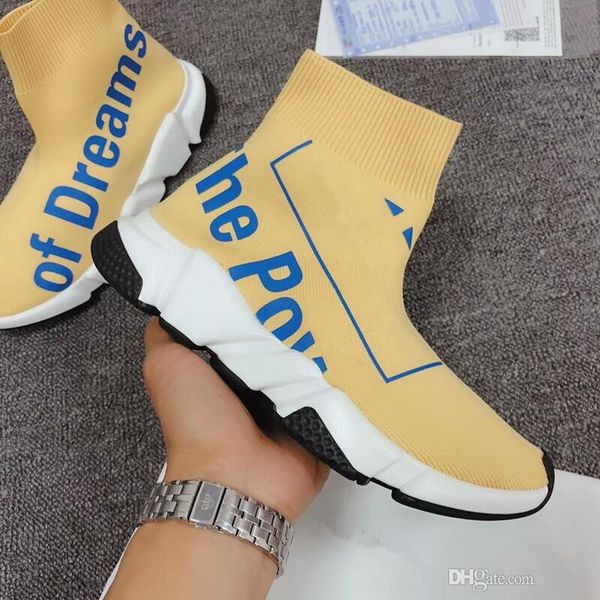 

2019 designer casual sock shoes speed black red triple black fashion socks sneaker trainer casual shoes35-45 bll180419