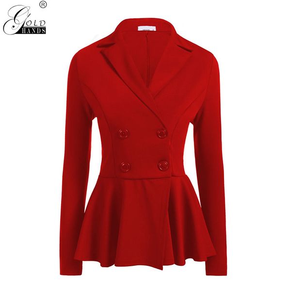 

gold hands spring office lady patchwork turn down collar slim coat fashion women double breasted button coat ing, Black;brown