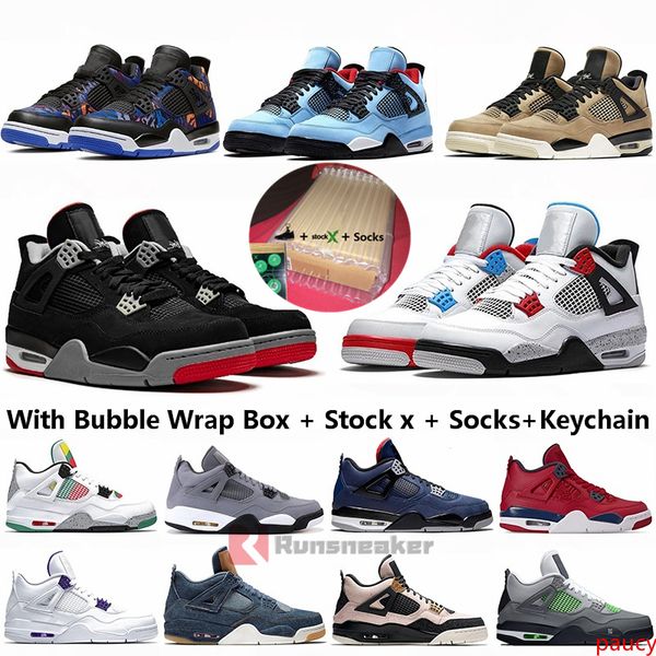 

2020 with bubble wrap 4 what the bred mens basketball shoes 4s carnival cactus jack iv mushroom cinder womens designer sports sneakers