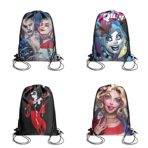

wallpaper harley quinn dc comicsfashion belt backpack, design pop reusable string package, suitable for gym comics illustration 40