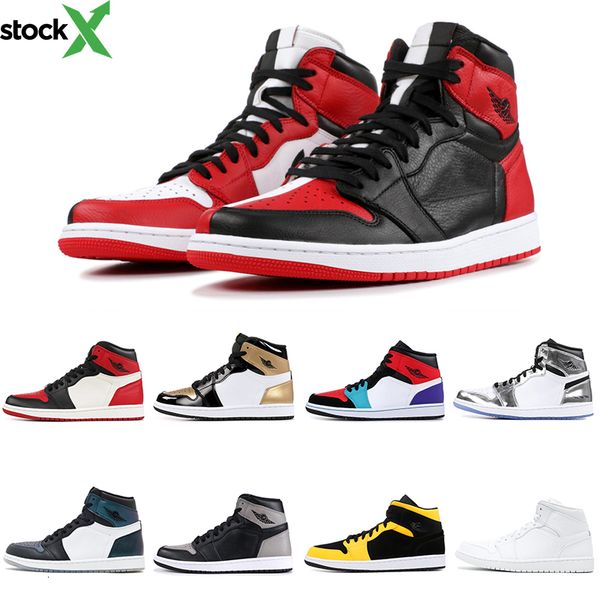 

designer mens basketball shoes phantom bred toe triple white man basketball shoes unc homage to home men sports sneakers trainer 7-13, Black