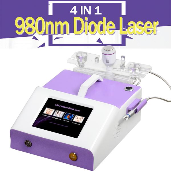 

980nm diode laser vascular removal machine permanent spider veins removal diode laser onychomycosis nails fungus removal laser machine, Black