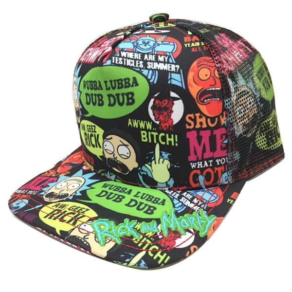 

2020 rick and morty cartoon character hat new kid's hip hop hat children's baseball cap ball caps, Blue;gray