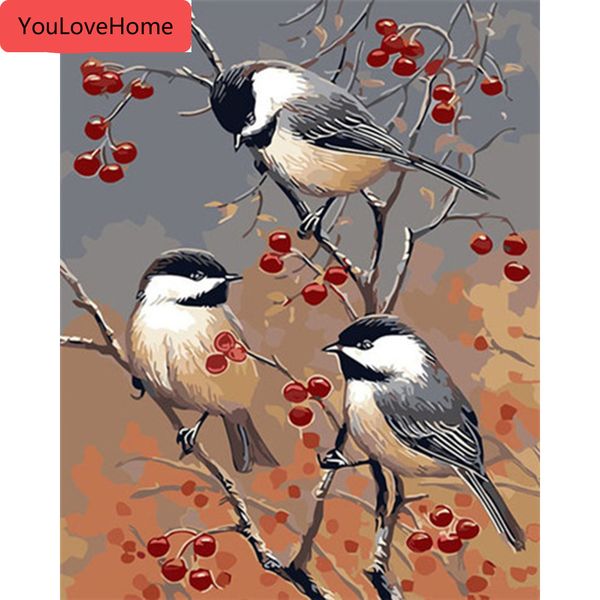 

масляная живопись птица животные наборы рисунок холст ручная роспись diy картинки раскраски по номерам домашнее украшение искусство diy карт