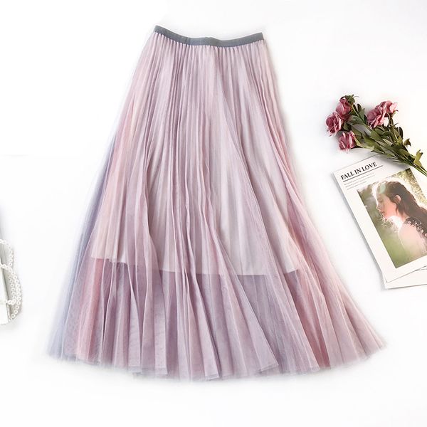 

magic color patchwork large swing women skirt fresh literary elegant bottoming skirts retro a word fairy skirt saias faldas jupe, Black