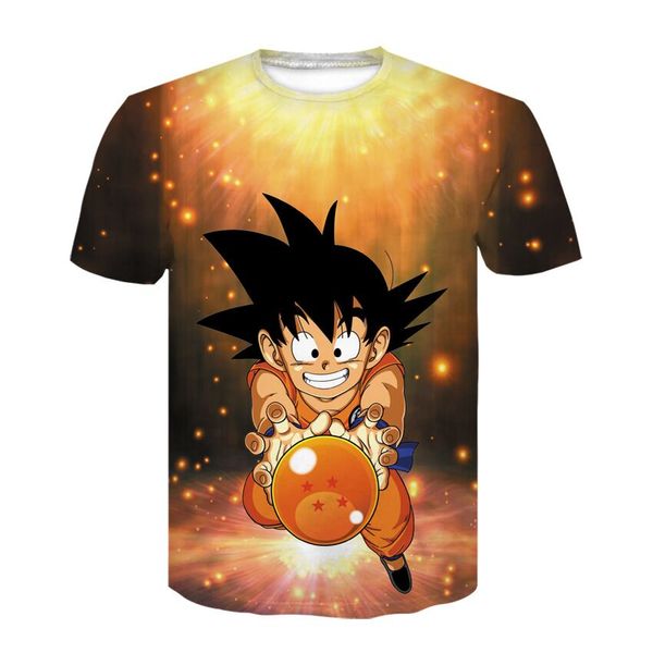 

new anime dragon ball saiyan vegeta t-shirt kids goku women men summer funny 3d print short sleeve crewneck casual q399, White;black