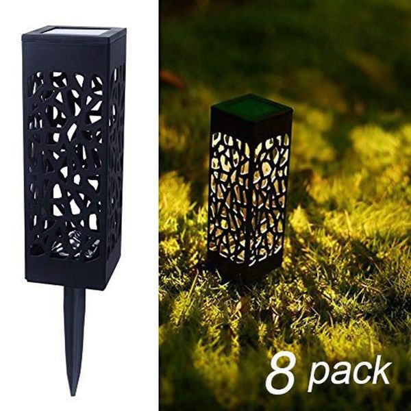

8 Pcs Solar Powered LED Garden Lights Automatic Led for Patio Yard Street Landscape Lamp Solar Powered Decoration Pathway Spike Lighting