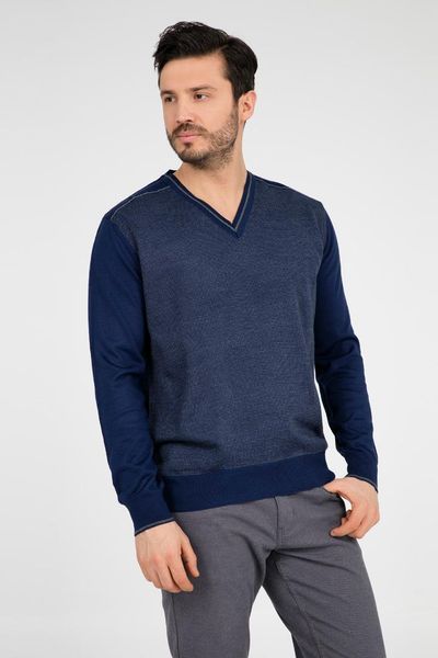 

buratti v-neck sweater male sweater 447126, White;black