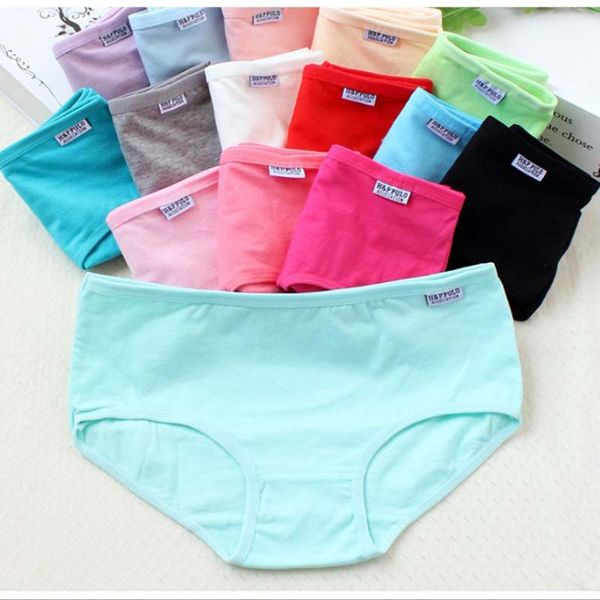 

1000pc women pantie lady cotton underwear girl breathable eamle mid wai t brief women cute lingerie intimate