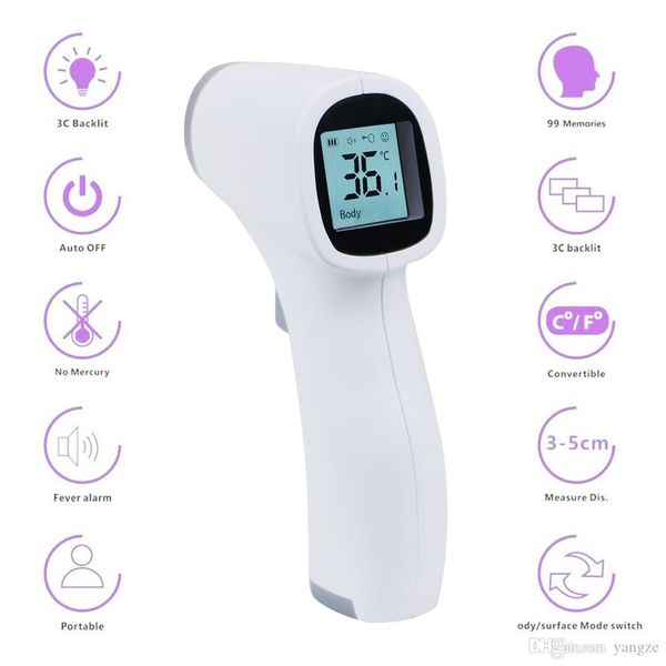 

dhl forehead thermometer non-contact infrared ear thermometer digital infrared thermometer gun for adults baby kids water tp500