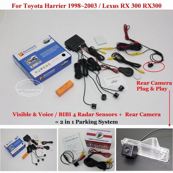 

liislee for harrier 1998~2003 / for rx 300 - car parking sensors + rear view camera = 2 in 1 visual parking system