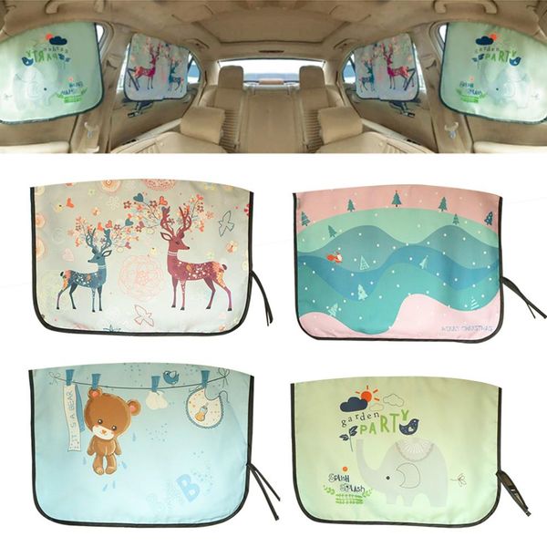 

60 x 45cm universal car cartoon printed sunshade curtain window car styling auto side window sun visor sun shade curtain