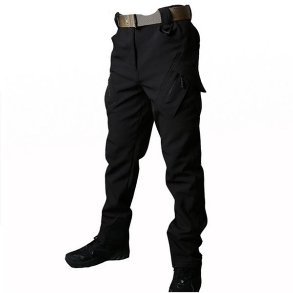 

new ix9 soft shell pants men waterproof heat reflection camping hiking tactical army cargo pants, Black;green