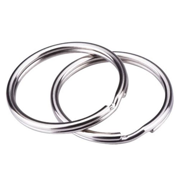 

1шт metal split key chain круглый обрезная кольцевой коннектор unisex 25мм silver