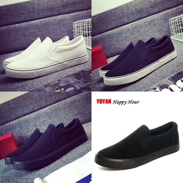 

new 2019 fashion canvas shoes men sneakers low black shoes men's casual shoes brand flat plus size 46 zhk168